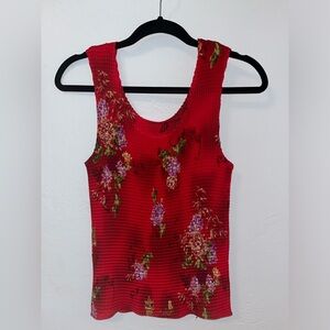 Red Floral Impressions Shirt Size Medium
